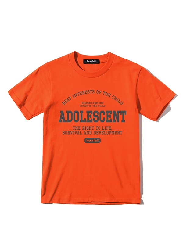 ADOLESCENT 크루넥 반팔 티셔츠 키즈 주니어 온라인 의류 편집샵  슈퍼핀 SUPERFIN