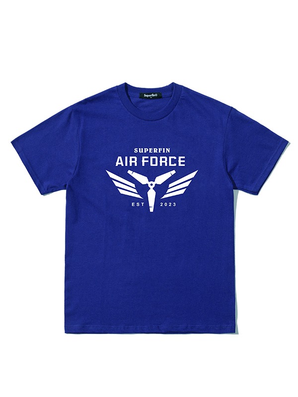 AIRFORCE 블루 크루넥 반팔 티셔츠 키즈 주니어 온라인 의류 편집샵  슈퍼핀 SUPERFIN
