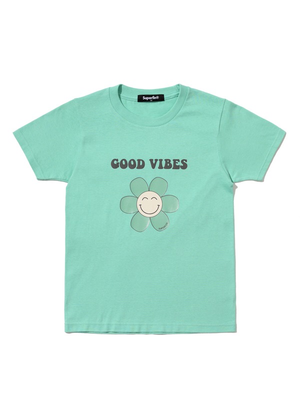 GOOD VIBES 아이리쉬 크루넥 반팔 티셔츠&#039;